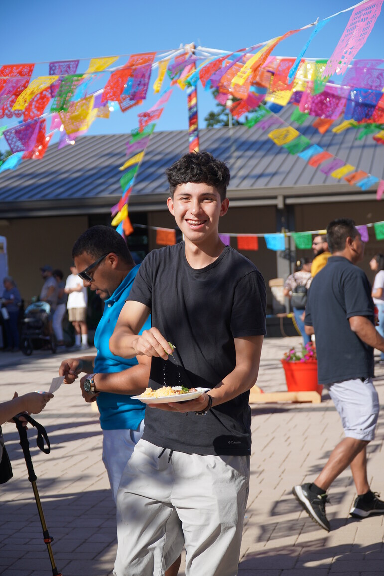 teen at food fair